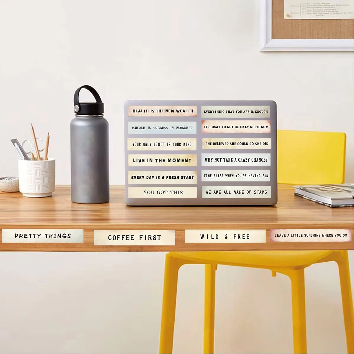 50/100PCS Retro Label Vocabulary Stickers Notebook Creative Skateboard Coffee DIY Suitcase Scrapbooking Sticker Cute Things Gift