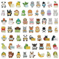 60PCS Animal Inspiration English Cartoon Graffiti Stickers Luggage Water Cup Scooter Stationery Decoration Stickers