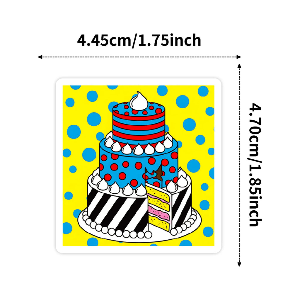 56/112 Pcs Cartoon Pop Art Doodle Stickers for Stationery Box Desk Helmet Vase Cup Phone Laptop Reward Stickers