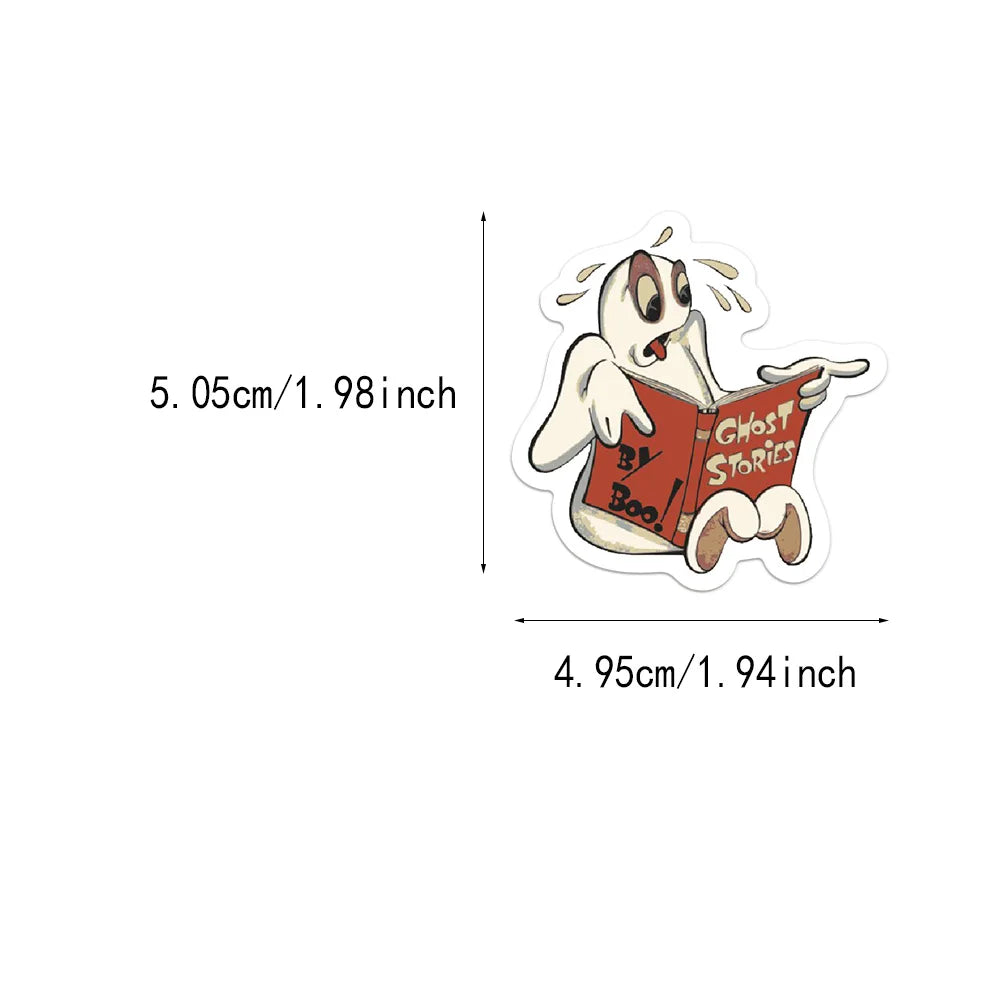 60PCS Cartoon Retro Ghost Graffiti Mixed Anime Stickers DIY Luggage Skateboard Laptop Helmet Guitar Decorative Stickers