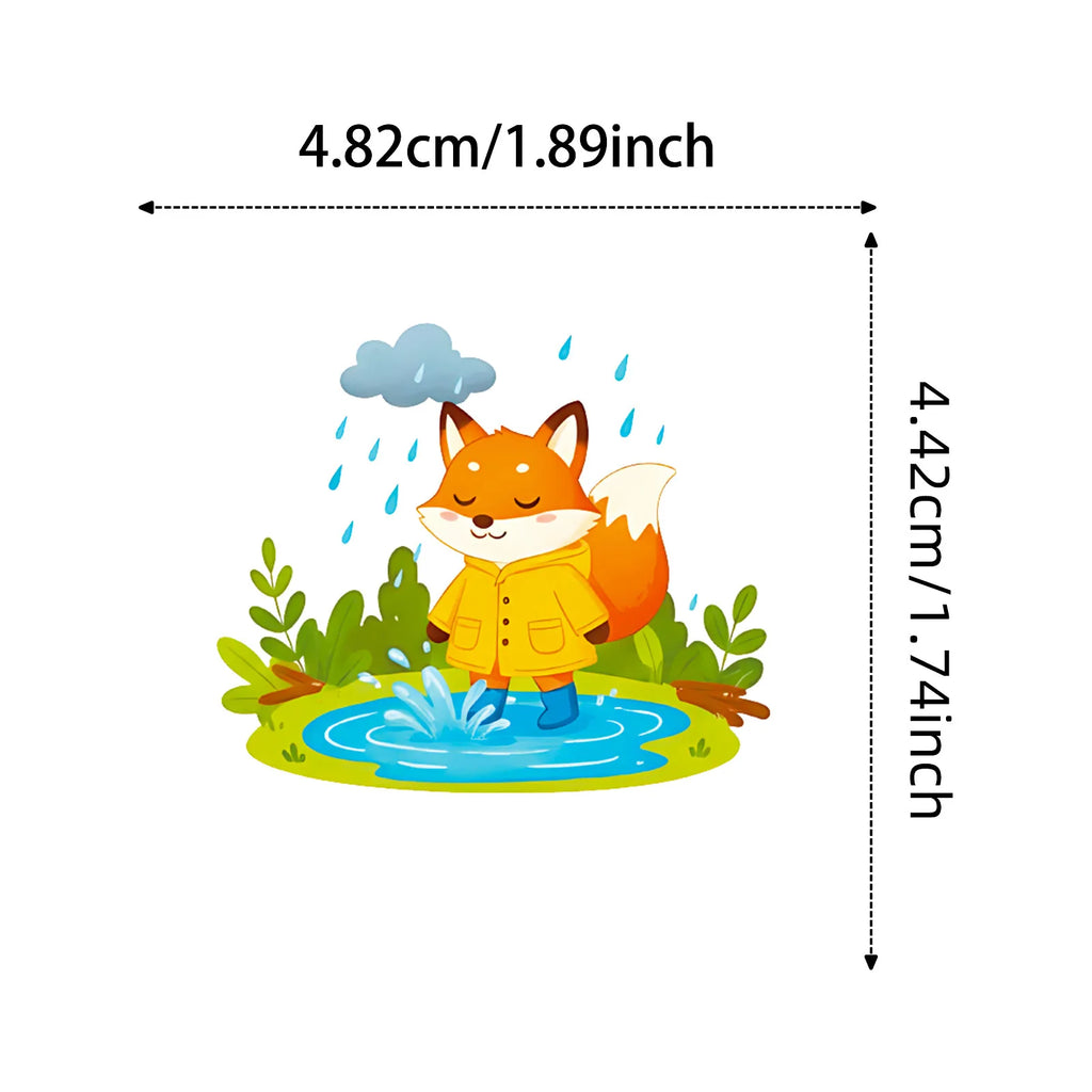 56/112 Pcs Cartoon Fox Doodle Stickers Creative Handmade DIY Toy for Stationery Box Desk Notebook Fridge Drawer Guitar Decals