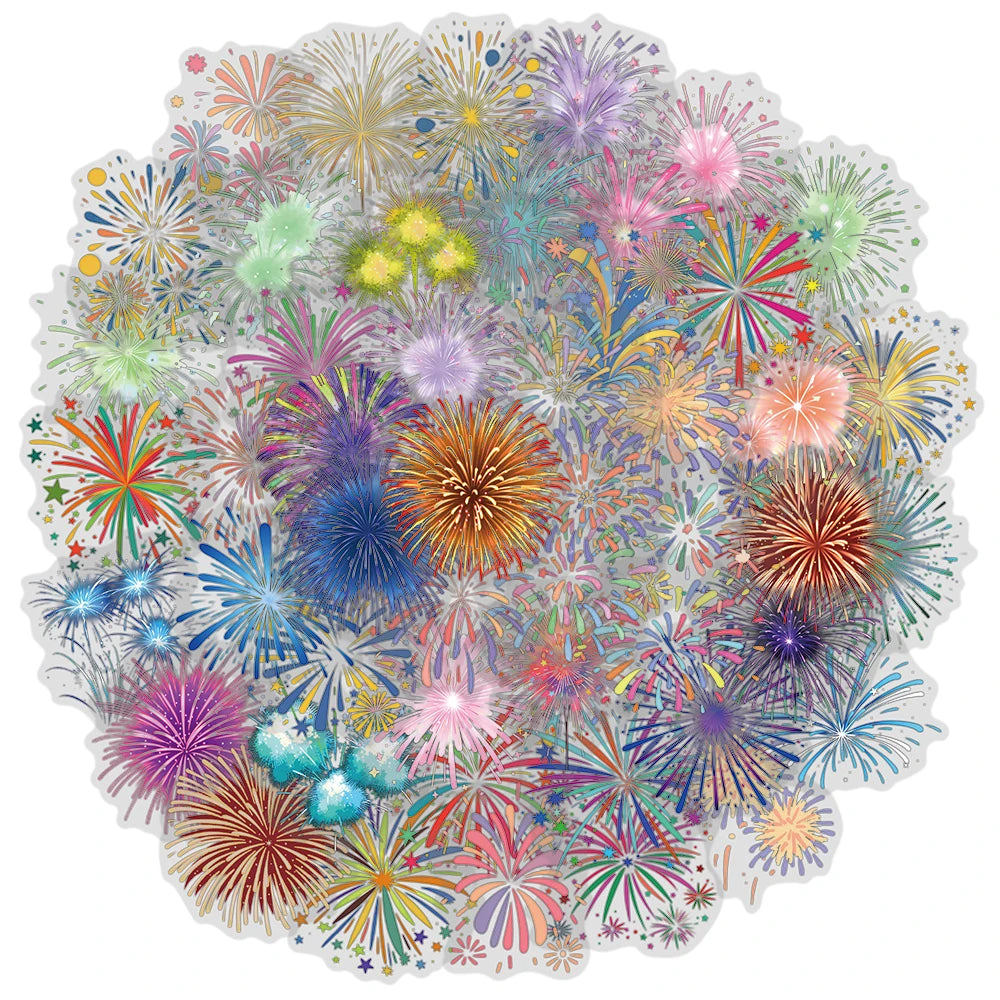 50PCS Flower Stickers Laptop Scrapbooking Family Cafe Room Scrapbooking Creative Cafe Living Landscape Creative Sticker