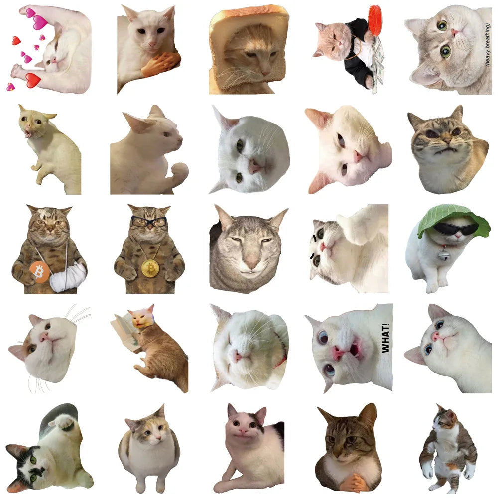 50PCS Creative Cute and Fun Dog Series Handmade Books DIY Scrapbook Manuals Laptops Mobile Phones Tablets Stickers Toys