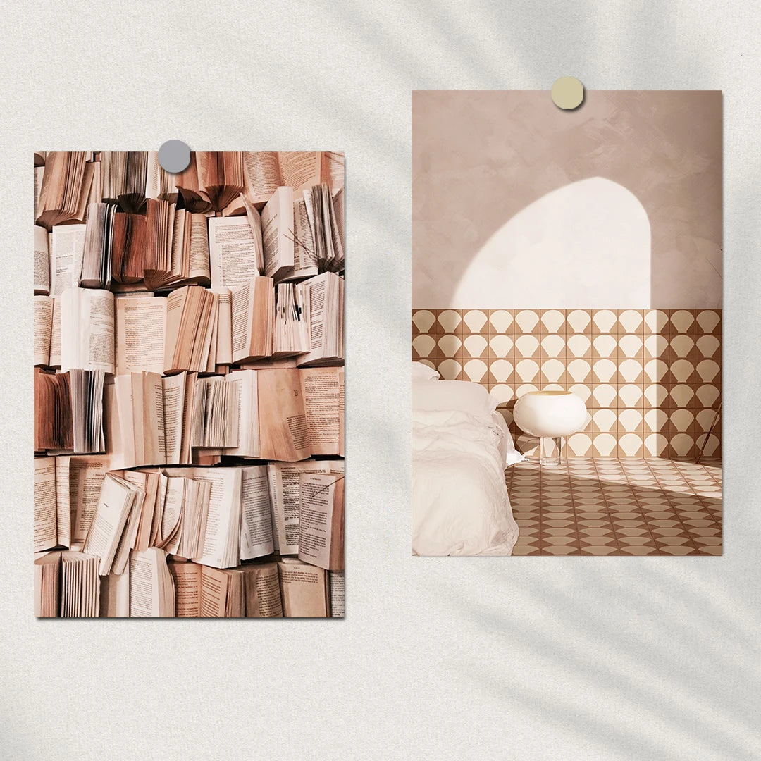 10PCS Beige Poster Collage Card Postcard Stickers Aesthetics Retro Fashion Harajuku DIY Decorative Dot Atmosphere With Stickers