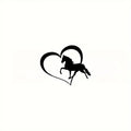 Horse And Heart Pattern Sticker, Waterproof And Vinyl Sticker Suitable For Cars, Laptops, Horse Farms, Skateboards