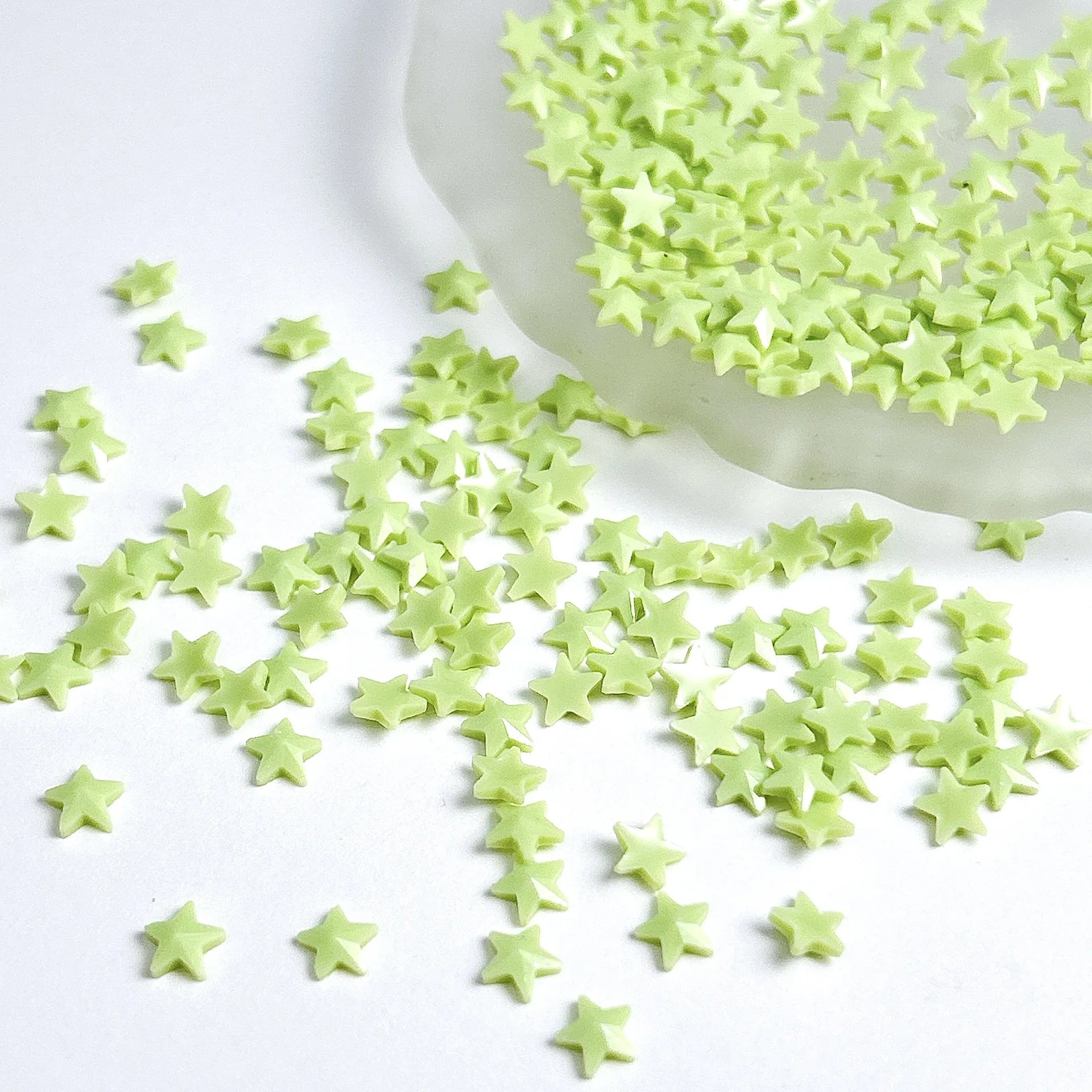 30pcs Sweet Mini Star Nail Charms Multi Colors Pentagram Resin Rhinestones Nail Art Decorations DIY Nail Art Accessory Materials