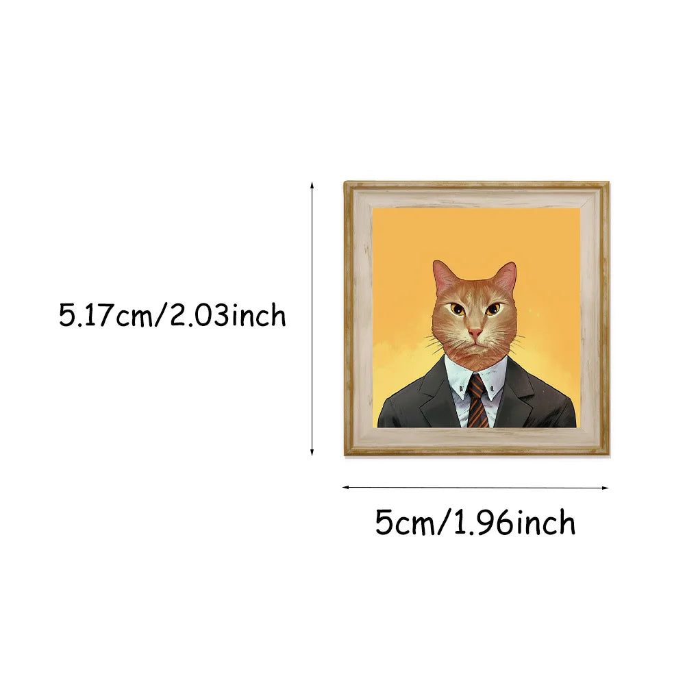 50PCS Creative Picture Frame Cat Fun Stickers DIY Manual Speaker Decoration Luggage Notebook Water Cup Label Waterproof Stickers