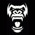 Gorilla Angry Face Car Sticker, Cool Creative Sticker For Laptop Refrigerator Window Table Car Motorcycle Truck Van, Wall Decora