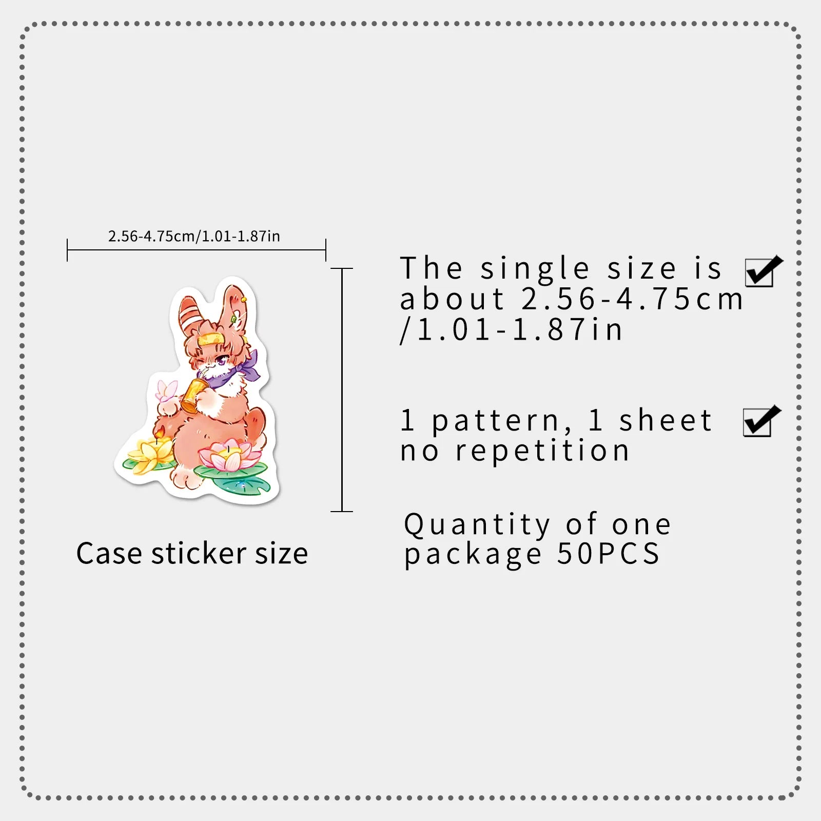 50Pcs Cartoon Anime Animal & Character Doodle Stickers Stationery Organizer Box Phone Notebook Guitar Fridge Suitcase DIY Decals
