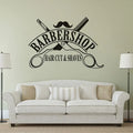 1pc Haircut Shaves Barber Shop Window Wall Sticker, Barber Hairstyle Beauty Salon Wall Decal, Bar Spa Salon Vinyl Wall Decor