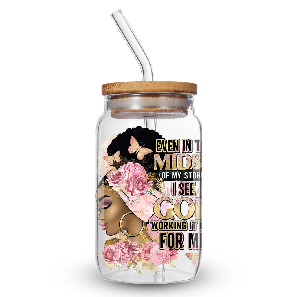 6 Sheets Black Queen UV DTF Tumbler Packaging Transfer Stickers, Waterproof Wipeable Transfer Stickers for 16 Ounces Tumblers