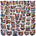 50pcs Cartoon Colorful Animal Aesthetic Graffiti Stickers Luggage Skateboard Laptop Guitar Sticker Decals Skins