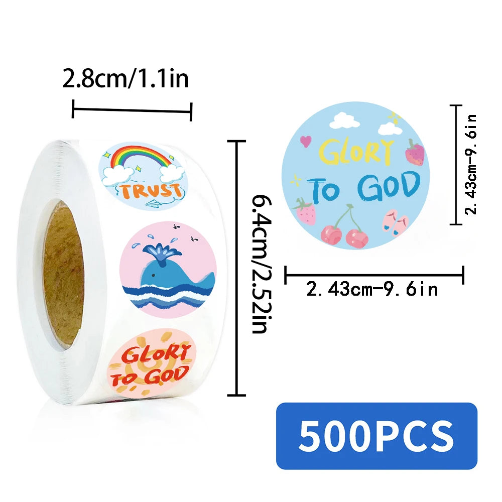 500PCS Cute Jesus Roll Stickers Creative Harajuku Y2K Fashion Graffiti Phone Birthday Coffee Cases Luggage Waterproof Decoration
