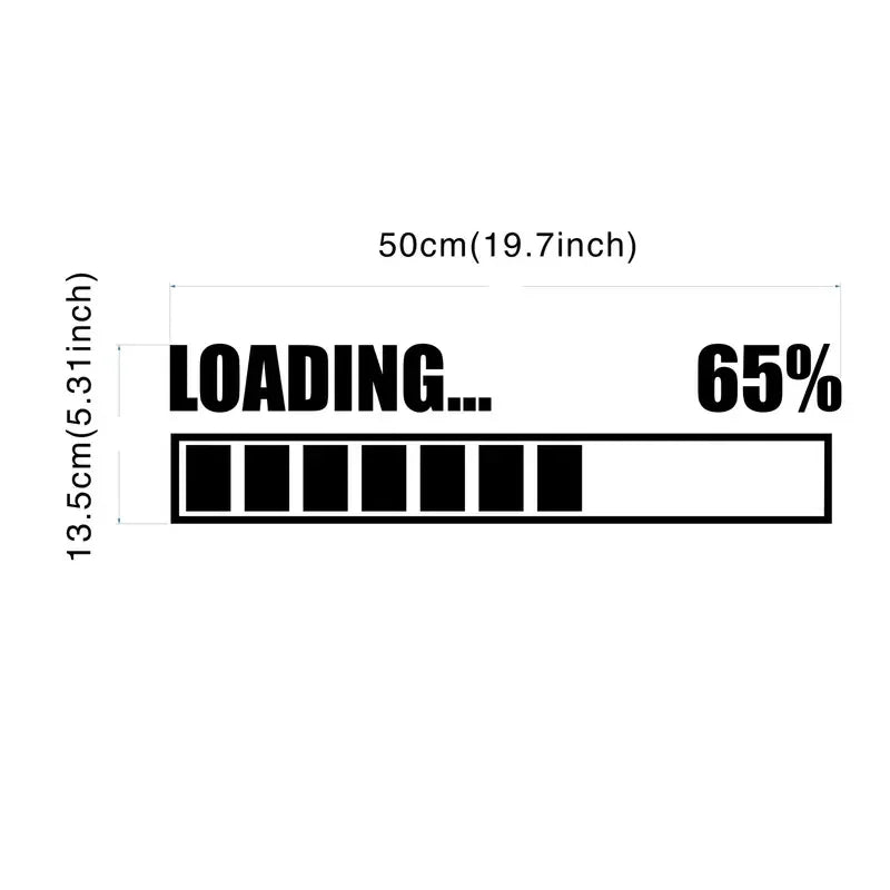 1pc Game Loading Wall Decal - Contemporary Cartoon-Style Vinyl Sticker Art, Self-Adhesive Matte Finish, Multi-Surface Installati