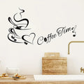 "Coffee Time" Wall Sticker - 11.81x15.75inch - Classic Design - Self-Adhesive - Kitchen Decor - BRUP Brand