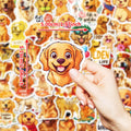 50PCS Cartoon Pet Dog Graffiti Stickers Decoration Mobile Skateboard Helmet Laptop Stationery Stickers
