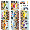 8/16/24PCS Make a Face Cartoon Cool Bigfoot Monster Car Collage DIY Stationery Diary Water Cup Guitar Decorative Stickers
