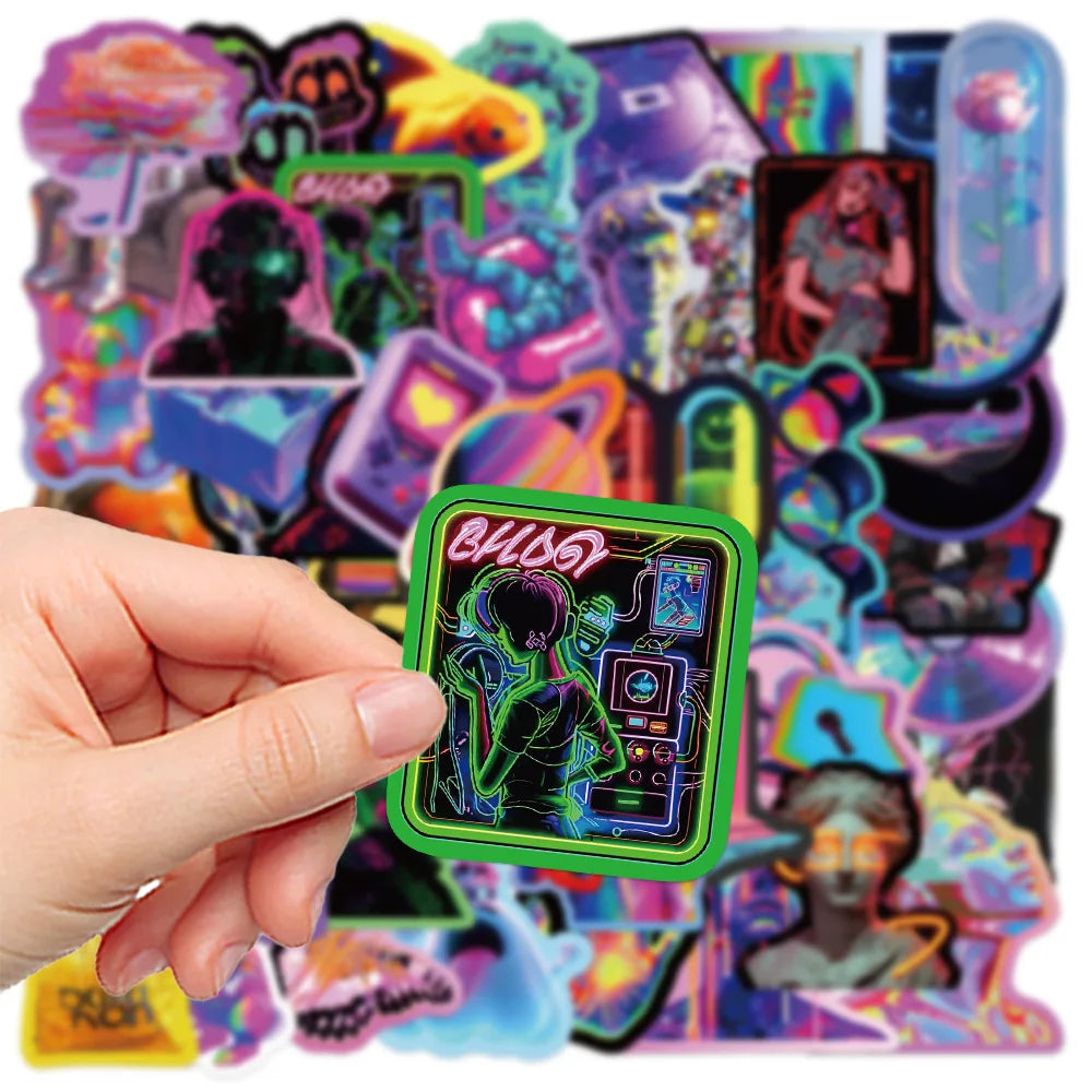 50Pcs Punk Handsome Sticker Decals Decoration For DIY Phone Notebook Suitcase Laptop Fridge Kids Stickers For Stationary