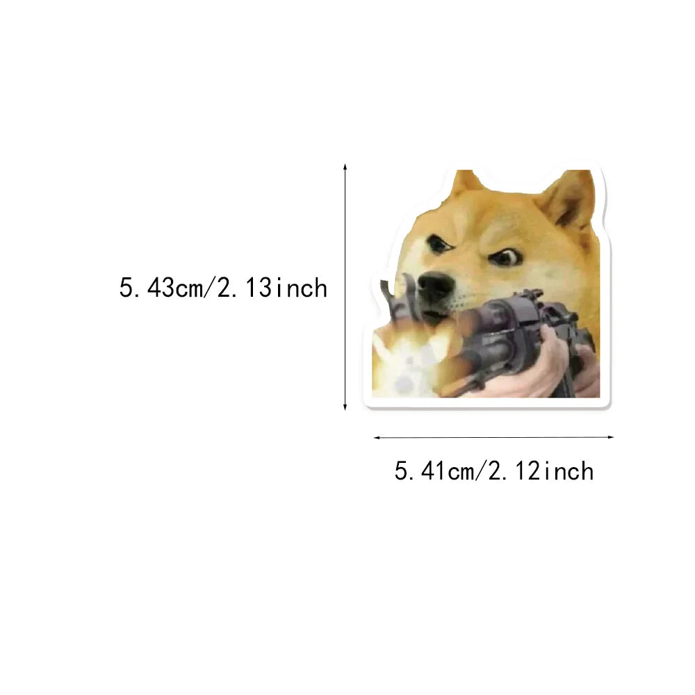 50PCS Creative Worries Dog Fun Dog Series Stickers DIY Luggage Skateboarding Laptop Waterproof Stickers