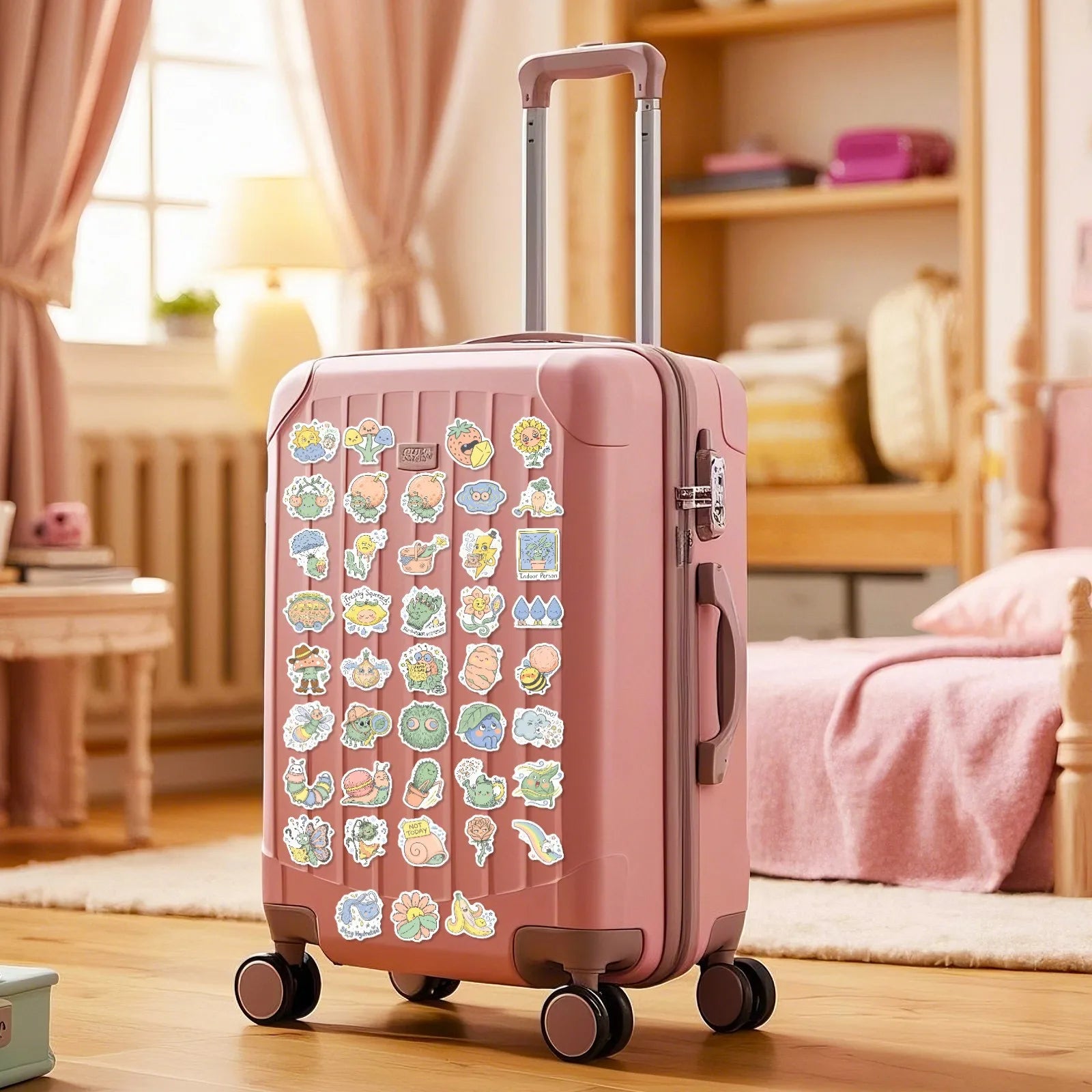 50/100 Pcs Funny Cartoon Personified Plant Stickers DIY Waterproof Removable for Phone Suitcase Helmet Bicycle File Holder Decal