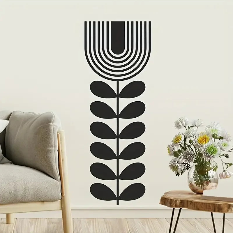One Piece Bohemian Arch Wall Sticker Geometric Black Line Wall Sticker Minimalist Art Modern Wall Sticker