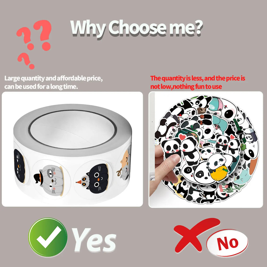 500Pcs Round Roll Cartoon Halloween Trick or Treat Pumpkin Stickers 2.5cm/1'' DlY Craft Decor Scrapbook Labels Gift Sealing