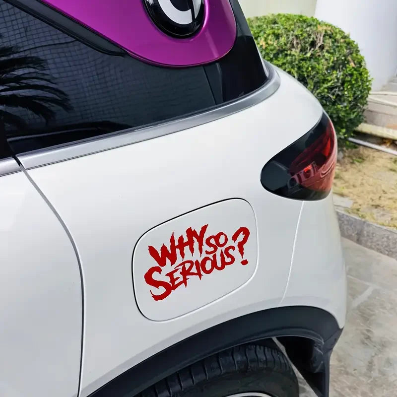 Why are motorcycles and cars so serious? Car stickers - durable, weather-resistant vinyl decals for fuel tanks, windows, and bum