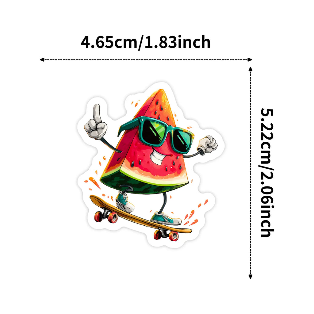 56/112 Pcs Cool Skateboard Funky Pattern Stickers No Repeat for Scooter Helmet Bike Suitcase Car Outdoor Equipment Pencil case