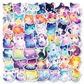 10/30/50PCS Cute Dream Star Cat Sticky PVC Sticker Aesthetic Stationery DIY Decoration Scrapbooking School Supplies for Kids