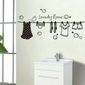 Charming Cartoon Vinyl Wall Decal for Laundry Room - Easy Stick & Peel, Removable Matte Finish Home Decor, Classic Style, Cartoo