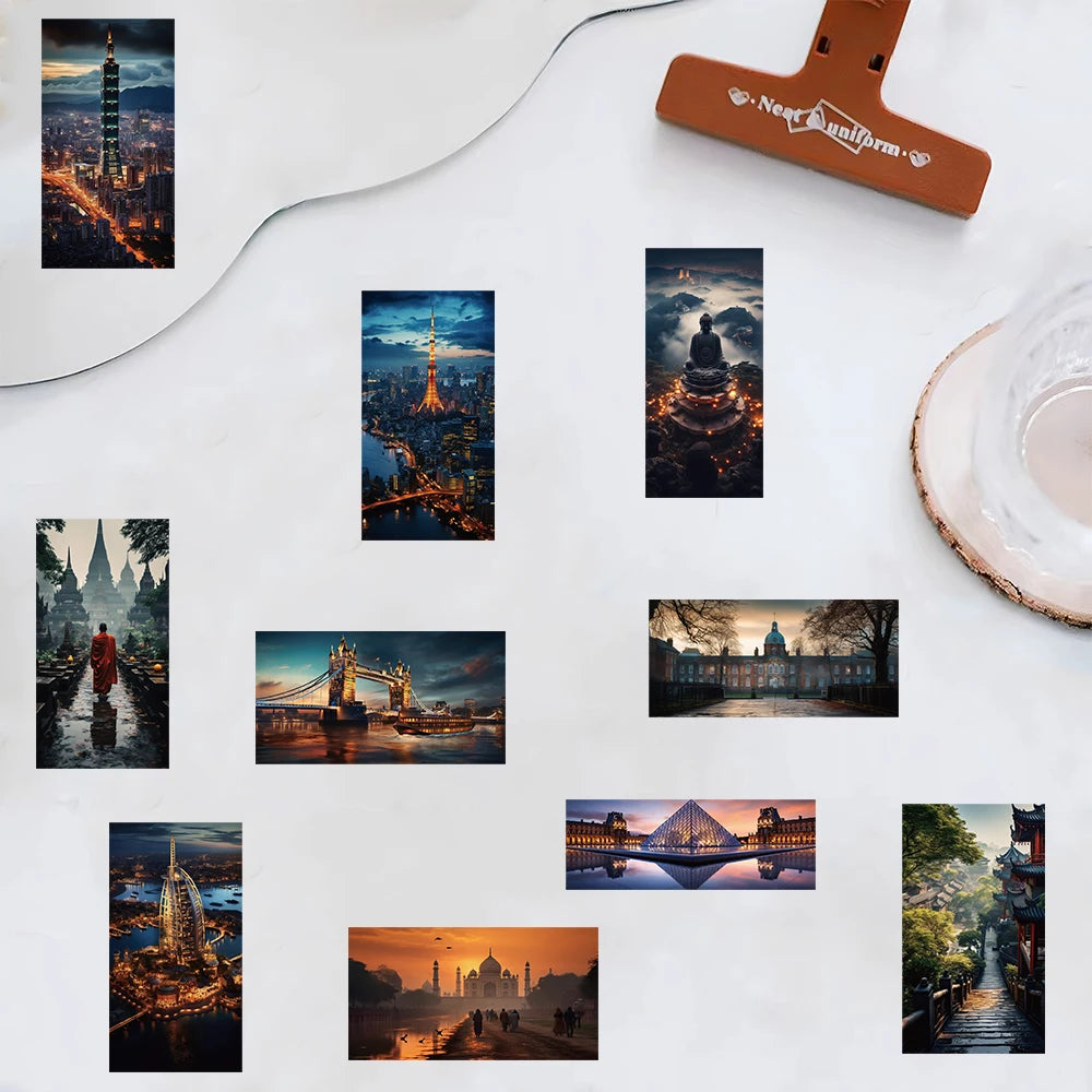 50/100PCS Secular Travel Fetish Stickers Coffee Phone Bicycle Laptop Luggage Nostalgia DIY Bicycle Gift Phone Retro Sticker
