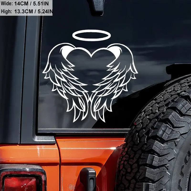 Heart Angel Wings Car Stickers For Laptop Water Bottle Motorcycle Vehicle Paint Window Wall Cup Toolbox Guitar Scooter Decals Au