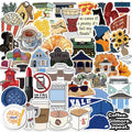 10/30/50PCS Kawaii Gilmore Coffee PVC Sticky Sticker Aesthetic DIY Children's Decoration Scrapbooking School Supplies
