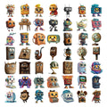 50PCS Cartoon Retro Small Tool Graffiti Stickers Waterproof DIY Hand Account Guitar Skateboarding Luggage Stickers