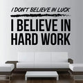 Hard Work Wall Decal Fitness Quote Bedroom Gym Workout Motivation Bodybuilding logo Inspirational Wall Sticker