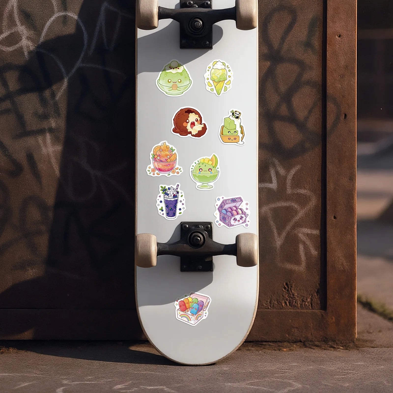 56/112 Pcs Cartoon Ice Cream Cake Summer Food Theme Stickers DIY for Phone Suitcase Cup Storage Box Fridge Waterproof Decals