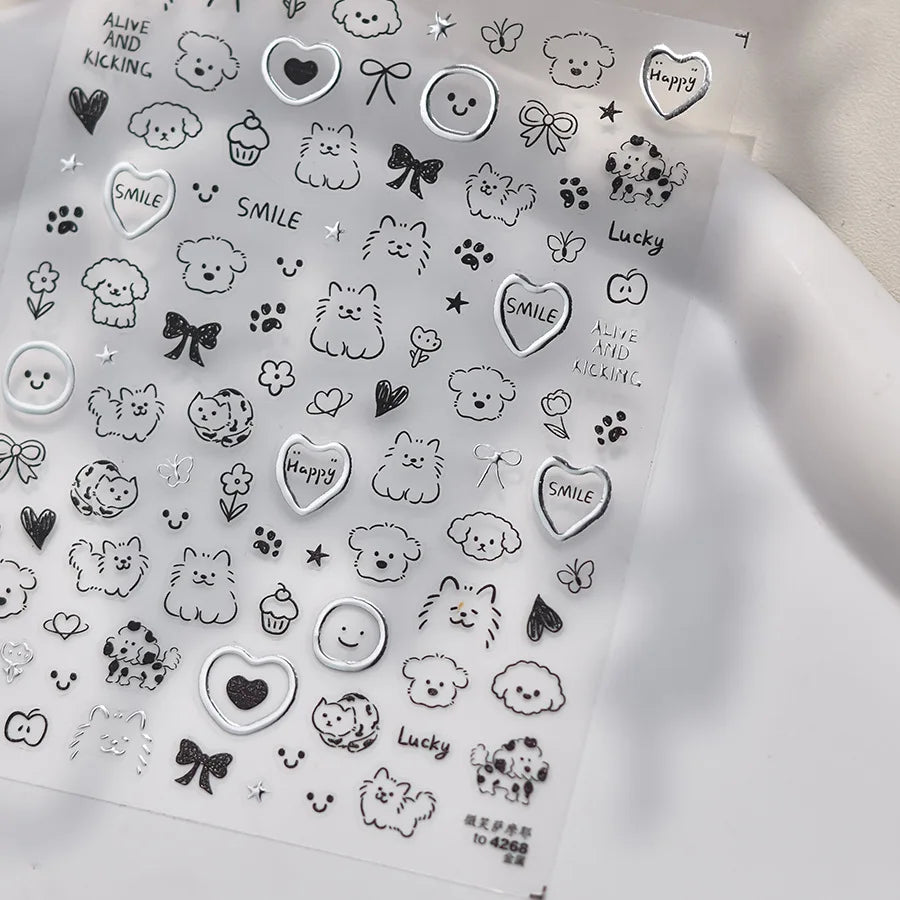 Jelly Halloween Skeleton Stickers Nail Art Cool Evil dark style decorative Nails Sticker DIY Trendy Manicure Ornaments Supplier
