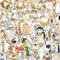 64PCS Cute Cartoon Yellow cat Sticker Office Luggage For Phone Coffee Motorcycle Phone Stationery Amazon bestseller Decals ﻿