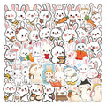 60/120PCS Cute Animal Series Rabbit Graffiti Stickers Luggage Water Cup Scooter Stickers