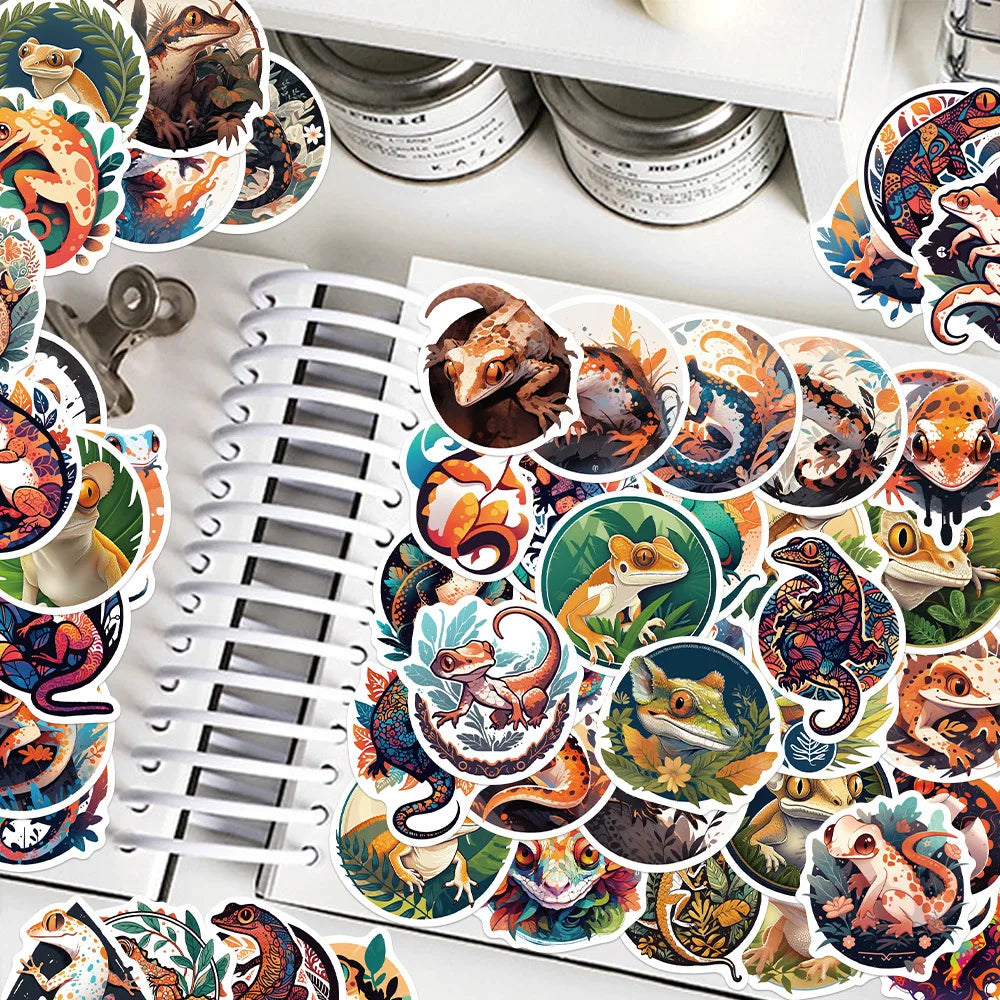 50/100PCS Cartoon Reptile Stickers Laptop Handbooks Mobile Guitar Decorative Stickers