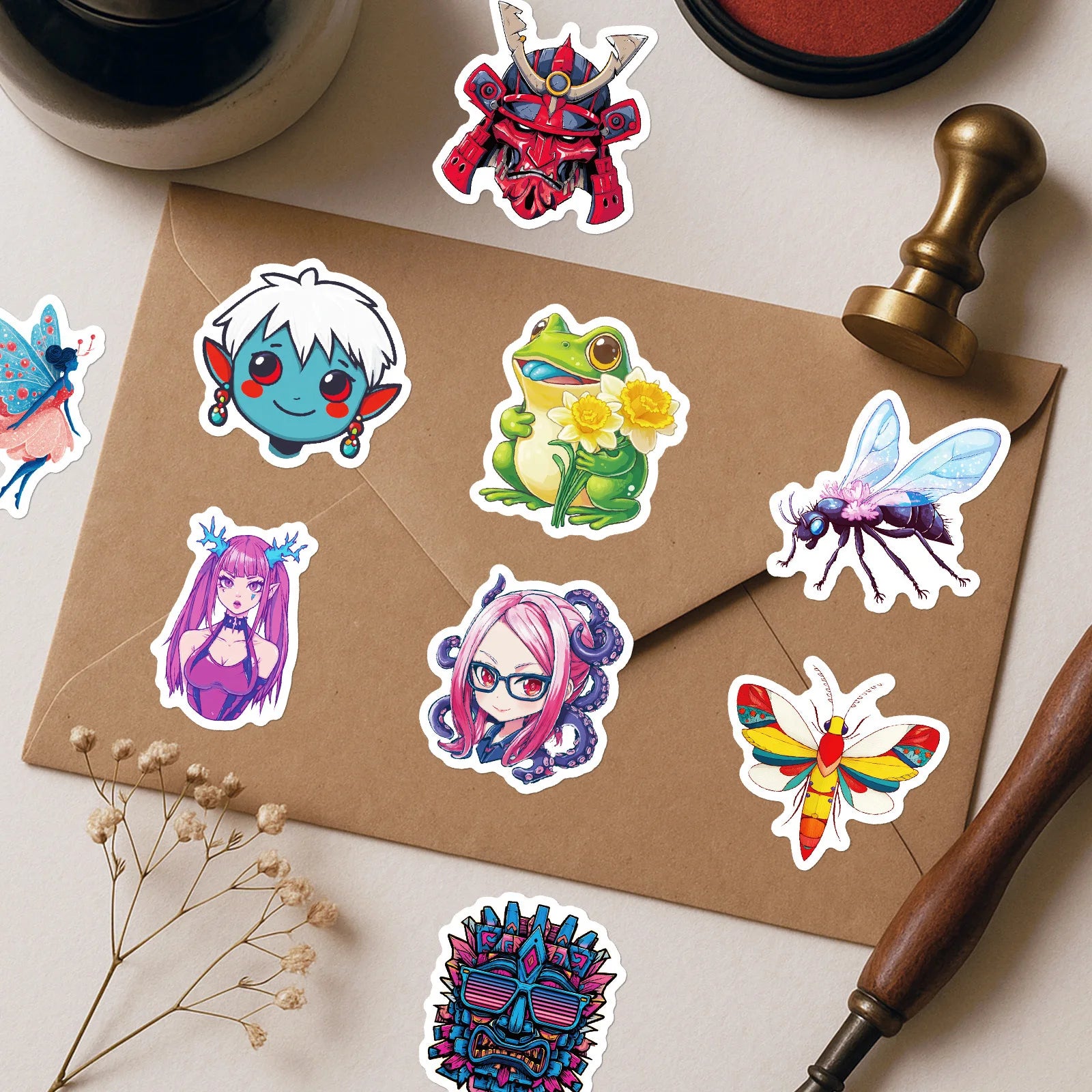 56/112 Pcs New Y2K Abstract Art Weird Funny Stickers DIY Room Furniture Envelope Notebook Stationery Box Helmet Skateboard Decal