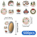 500PCS Merry Christmas Fun Graffiti Small Group Stickers DIY Phone Case Laptop Water Cup Christmas Reward Stickers