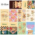 10PCS Butter Bear Card Postcard Sticker Harajuku Scrapbooking Stickers Retro Stickers Y2k Fashion DIY Streetwear Dot Stickers