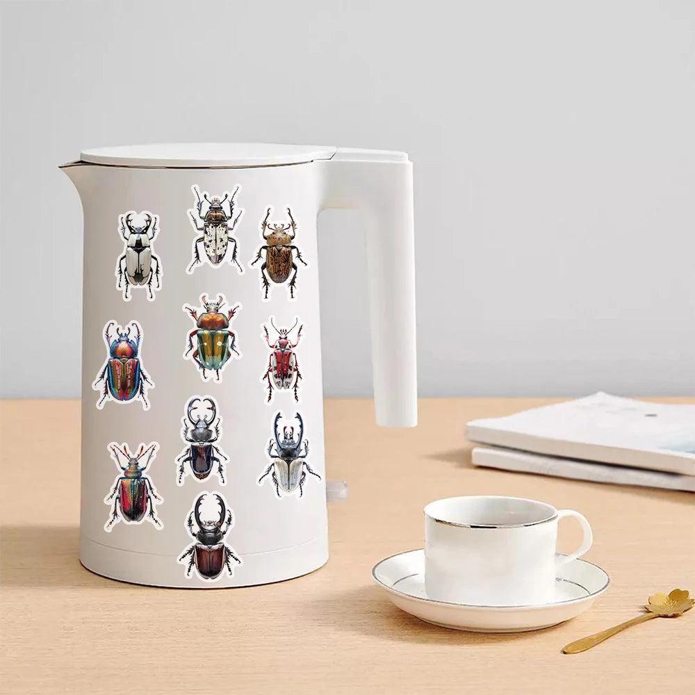 50PCS Beetle Stickers Motorcycle Laptop Luggage Art Picture Notebook Phone Graffiti Car Waterproof Home Decoration Stickers