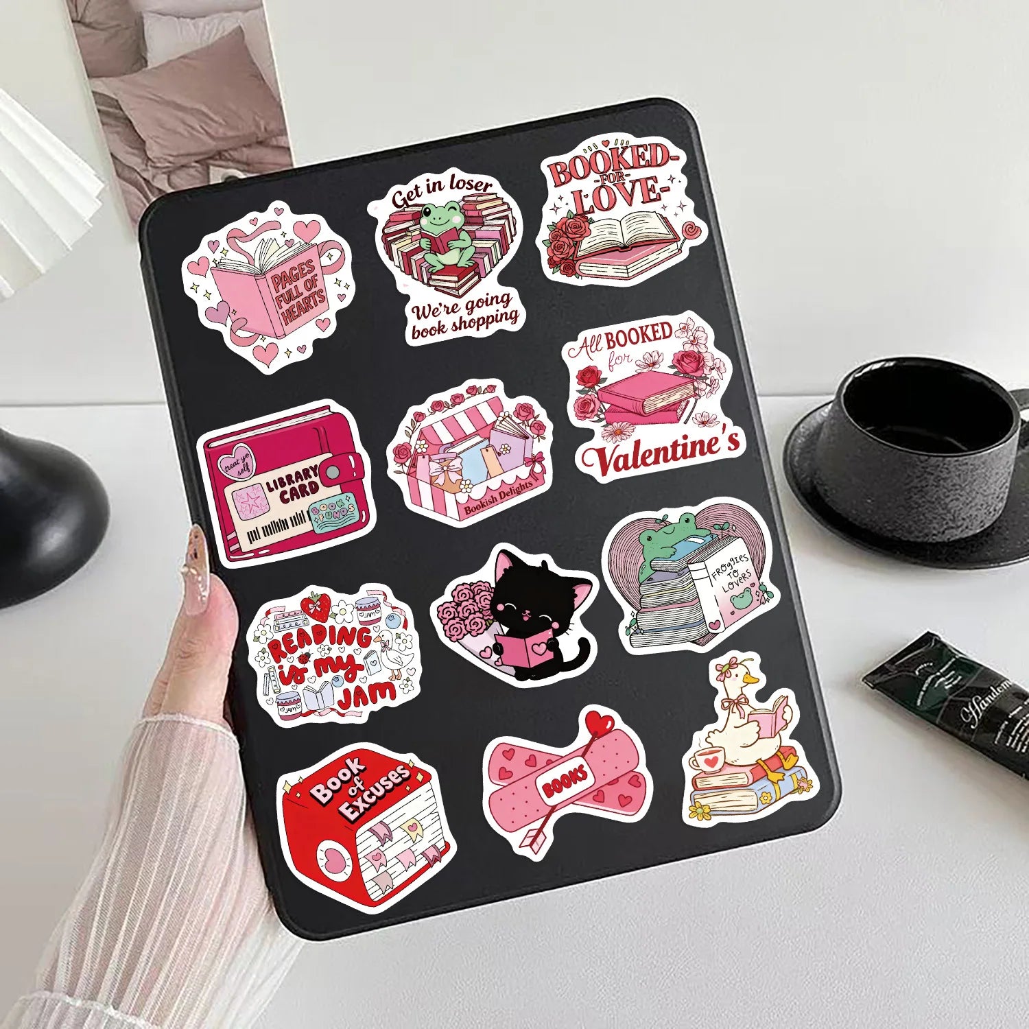 50/100PCS Cartoon Valentine's Day Bookish Graffiti Stickers Decorative Guitar Notebook Luggage DIY Waterproof