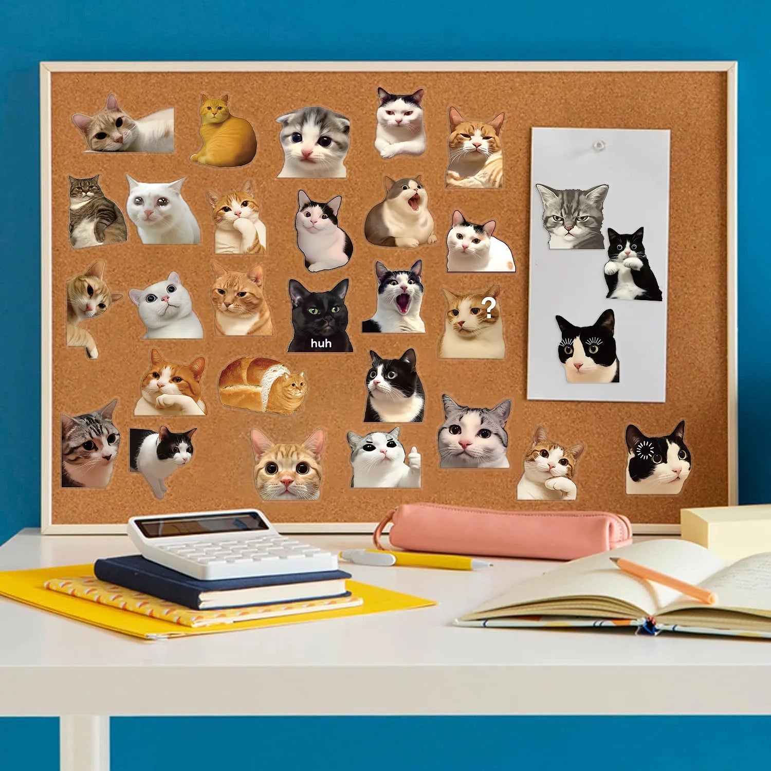 50/100 Pcs Clear Cartoon HD Cat Waterproof Stickers DIY for Phone Scrapbook Suitcase Wall Helmet Headphone Decals