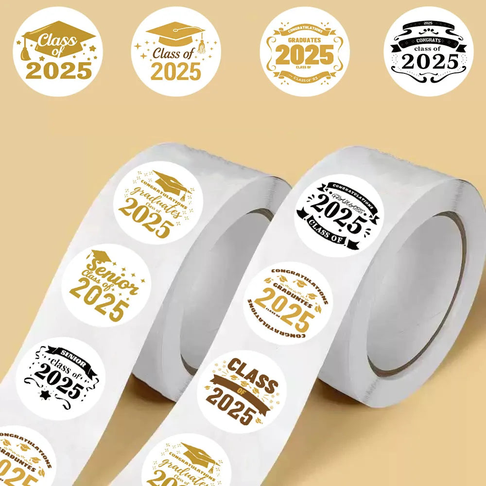 500PCS Graduation Season 2025 Sticker Loptop Art Coffee Bar Home Luggage Phone DIY Graffiti Art Streetwear Decals Stickers
