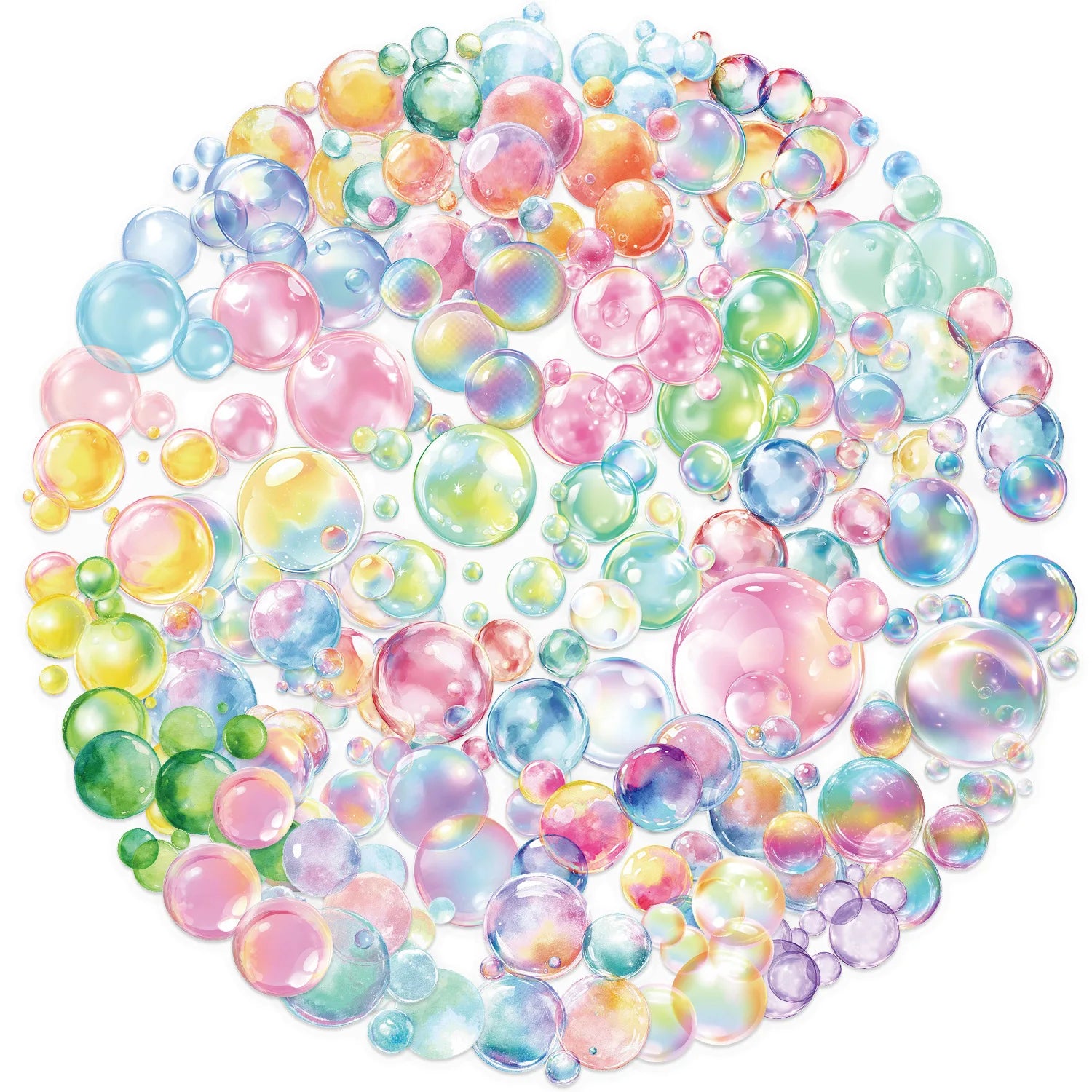 50/100PCS Cartoon Dream Bubble Sticker Pack Waterproof Transparent PET Decoration Guitar Notebook Stationery Stickers