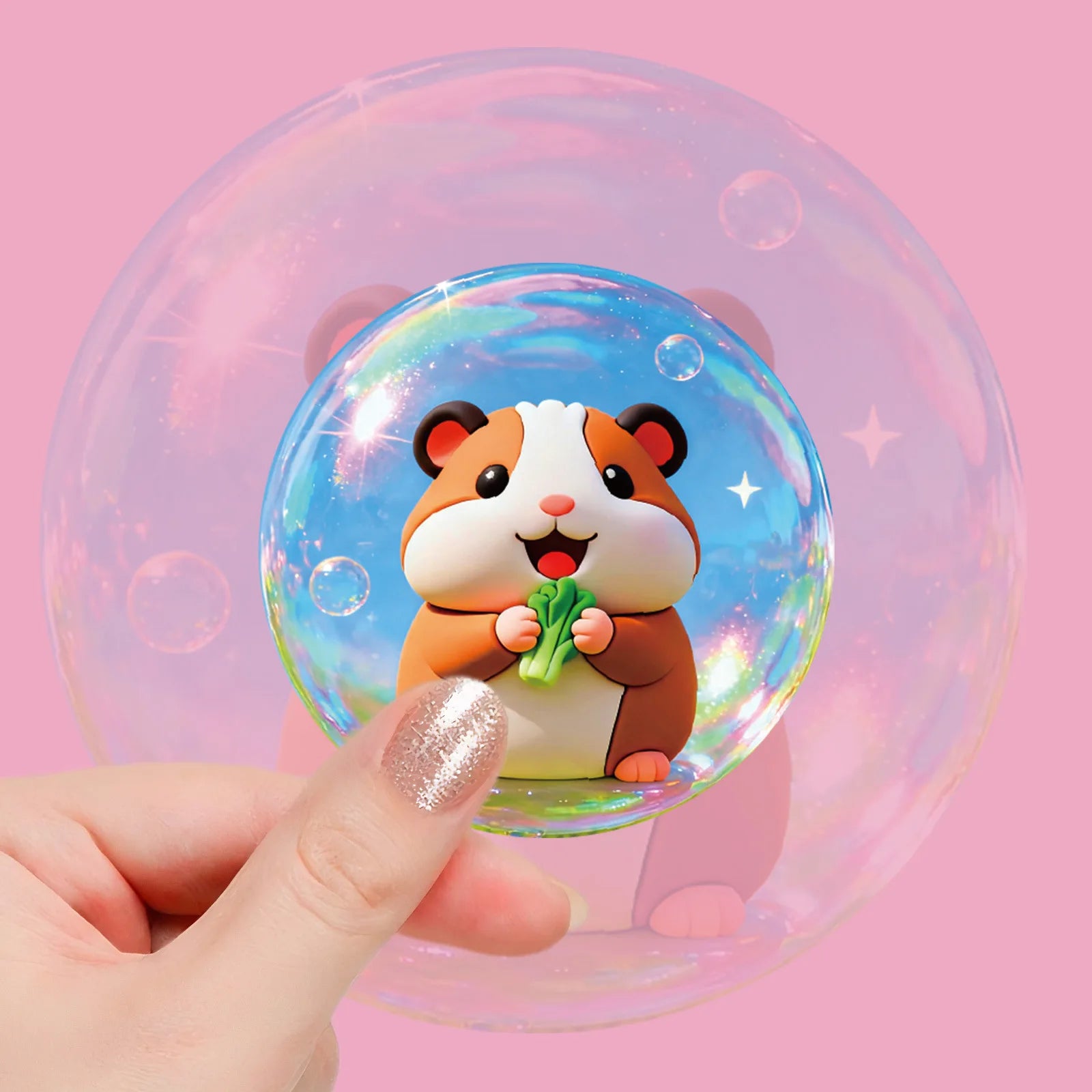 50/100Pcs Cute Animal Bubble Ball Cartoon Waterproof Stickers for Phone Laptop Stationery Box Helmet Storage Box Drawer Decals