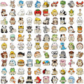 100PCS Cartoon Animal Emotional Support MEME Graffiti Stickers DIY Decoration Guitar Notebook Luggage DIY